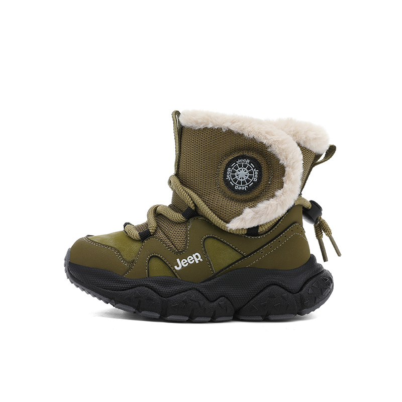 

Утепленные зимние ботинки mid top для детей с противоскользящей и износостойкой подошвой Jeep, pale pine зеленый[fleece-lined]