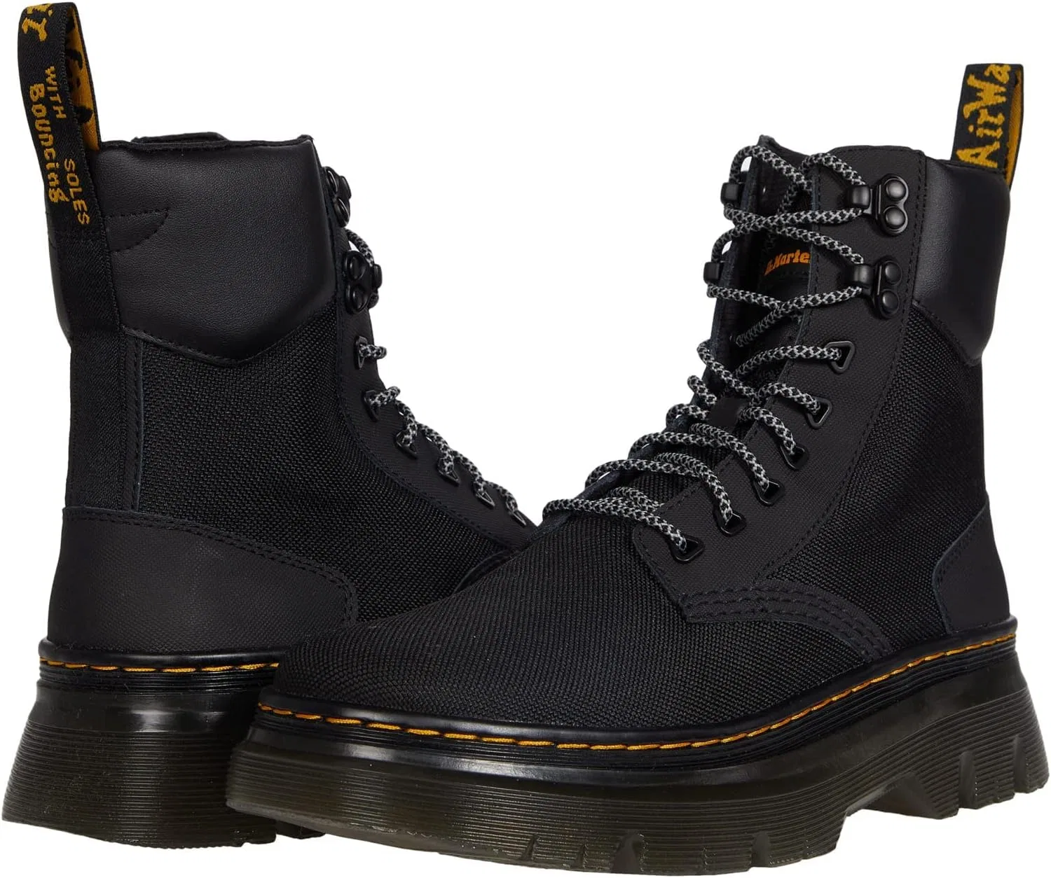 Детские ботинки Dr. Martens унисекс, 8 дюймов, с завязками, в стиле милитари, Black