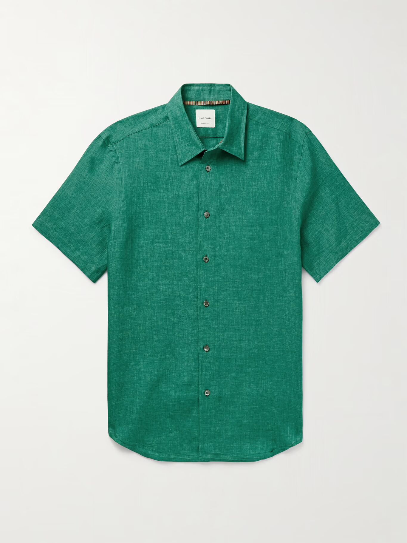 

Облегающая льняная рубашка PAUL SMITH, зеленый