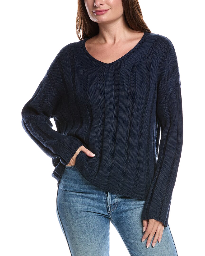 

Форте Кашемир свитер с широкой резинкой Forte Cashmere, синий