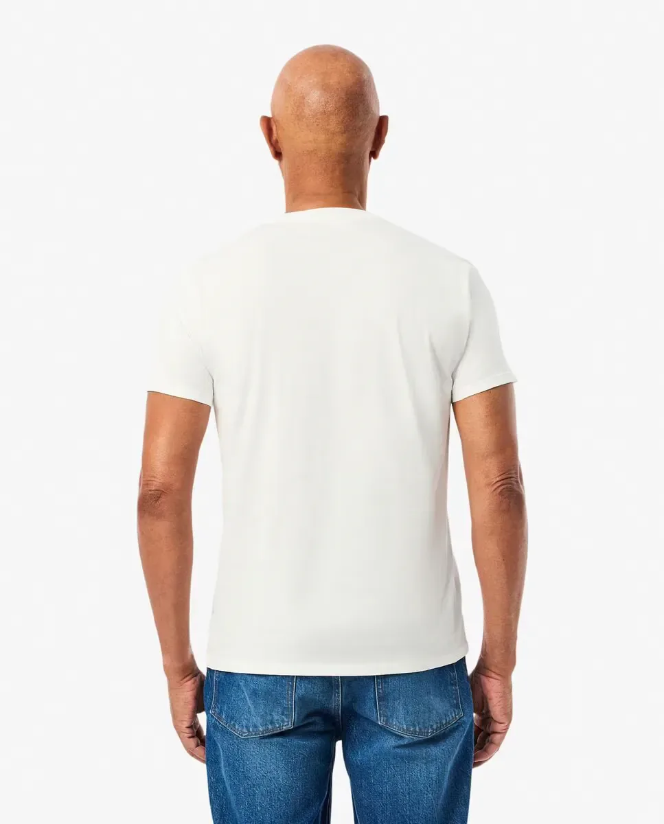 Футболка мужская Lacoste, хлопок пима, короткий рукав, белый — фото 2