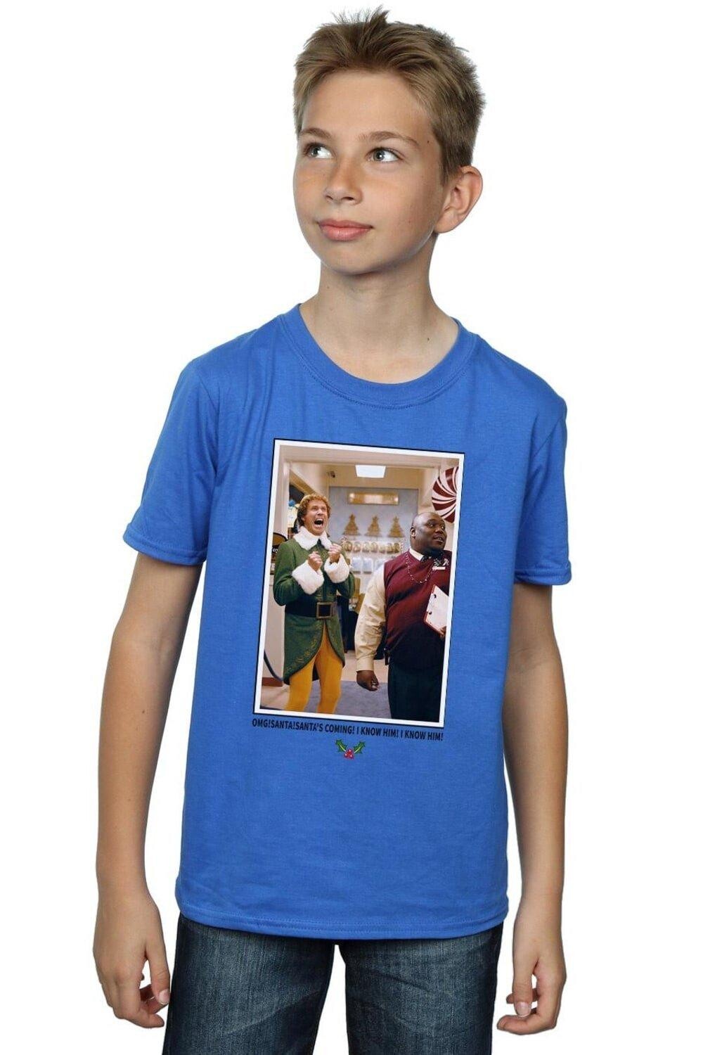 

Футболка OMG Santa с фотографией Elf, синий