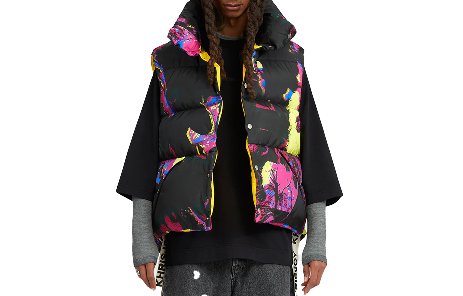 

KHRISJOY FW23 Пуховик мужской черный розовый