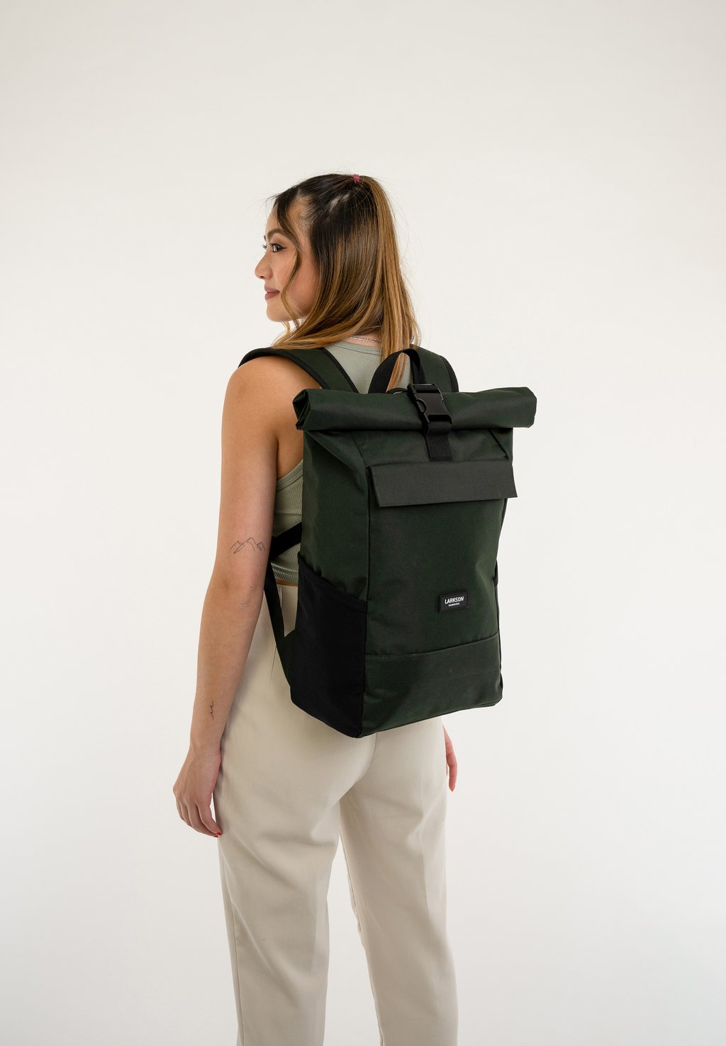 

Рюкзак No 4 Rolltop Larkson, dunkelgrün