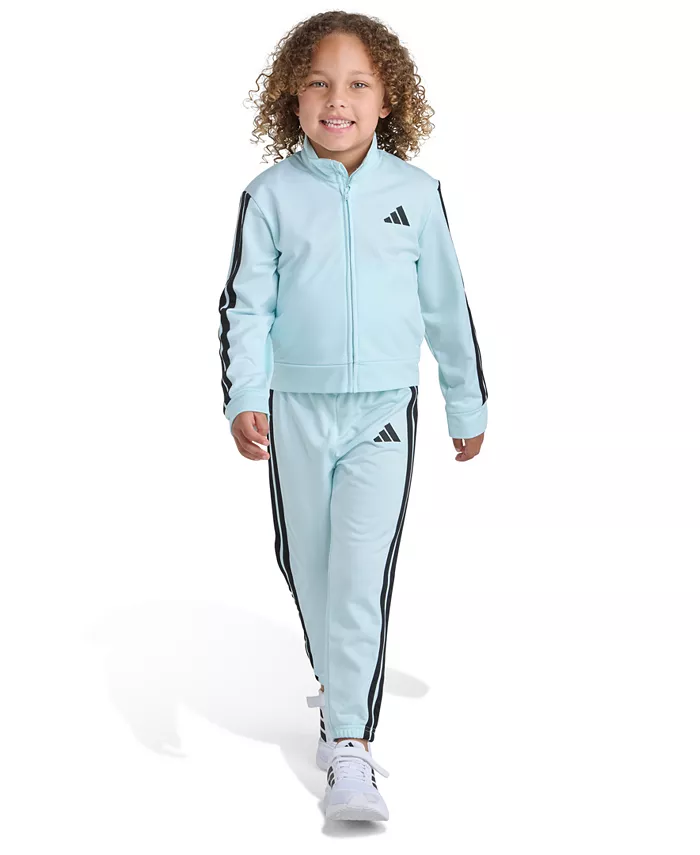 

Детский комплект для девочек 2T-6X: куртка и джоггеры Regular Fit Adidas, синий