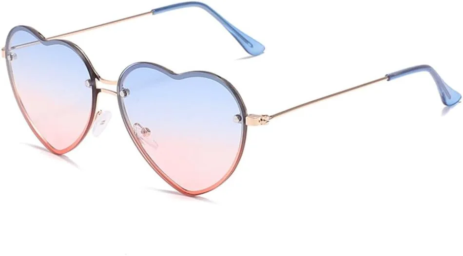 

Солнцезащитные очки LVTFCO в форме сердца в стиле ретро, ​​модные очки для вечеринок, женские и мужские очки для активного отдыха, защита от УФ-излучения UV400, C8