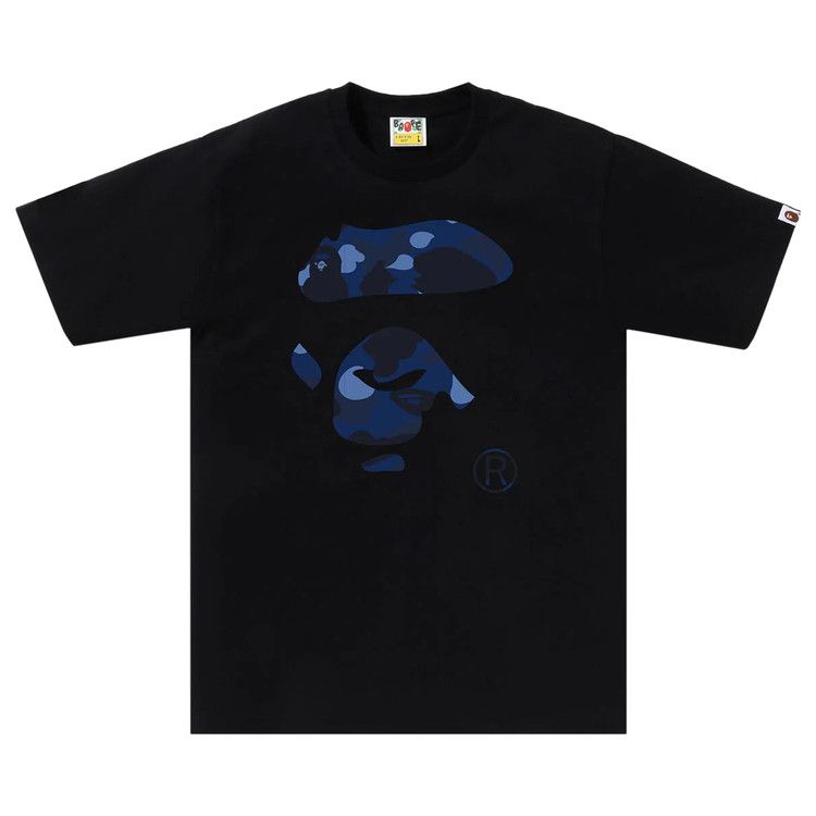 

Футболка BAPE Color Camo Ape Face Tee, Black/Navy