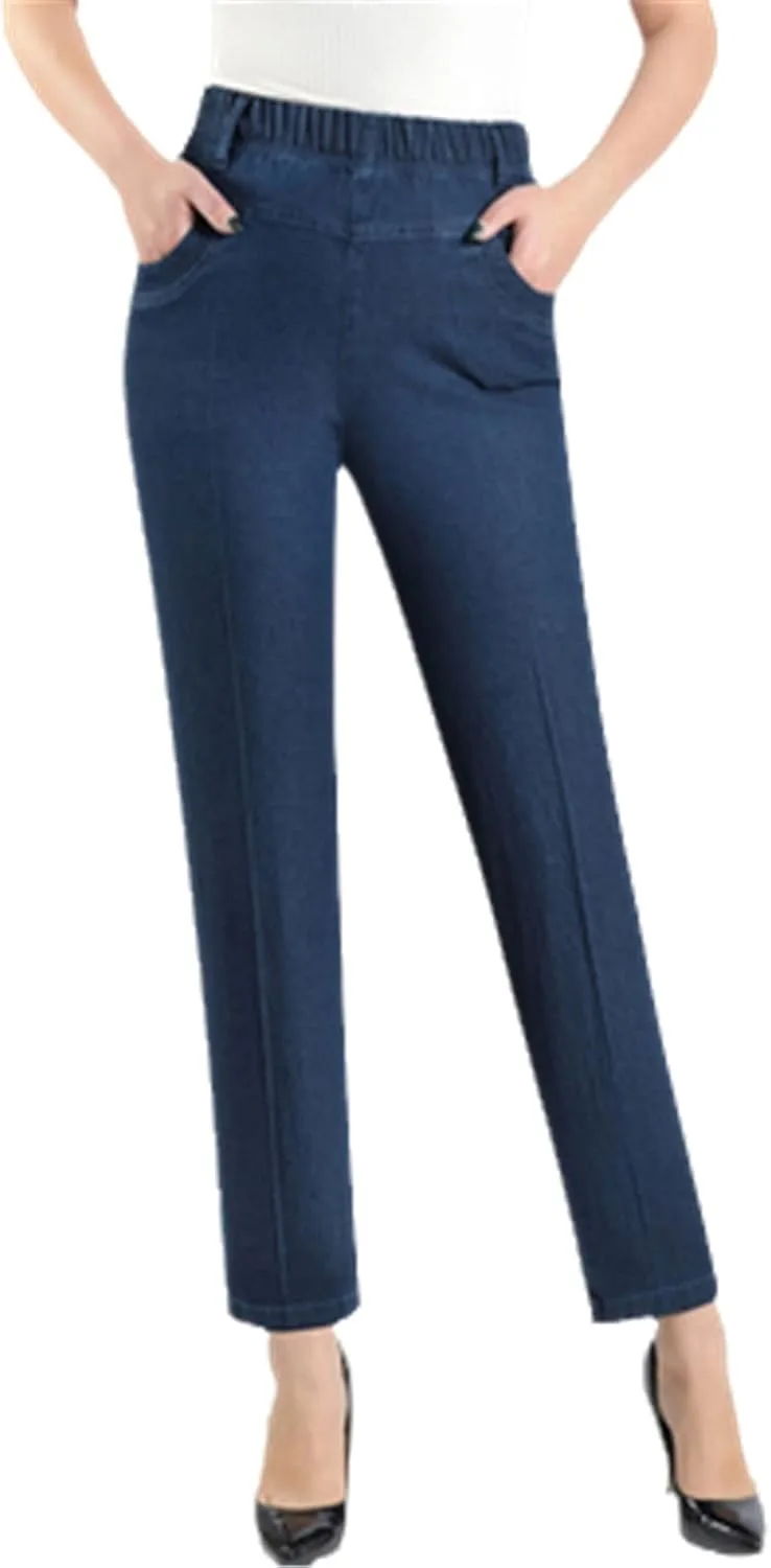 

Женские джинсы летние с карманами Stretch Slim Plus Size UIOKLMJH