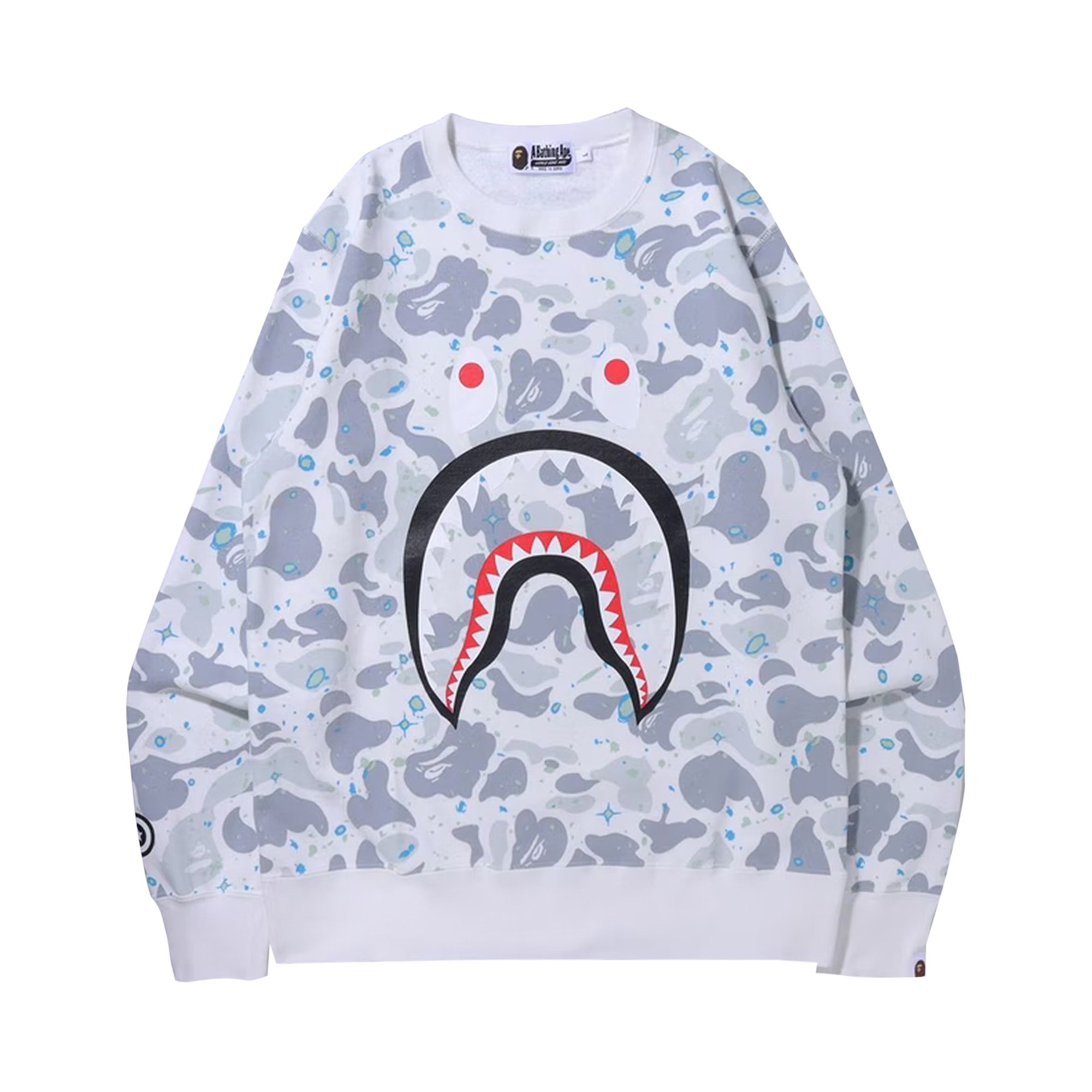 

BAPE Space Camo Shark Crewneck, белый цвет