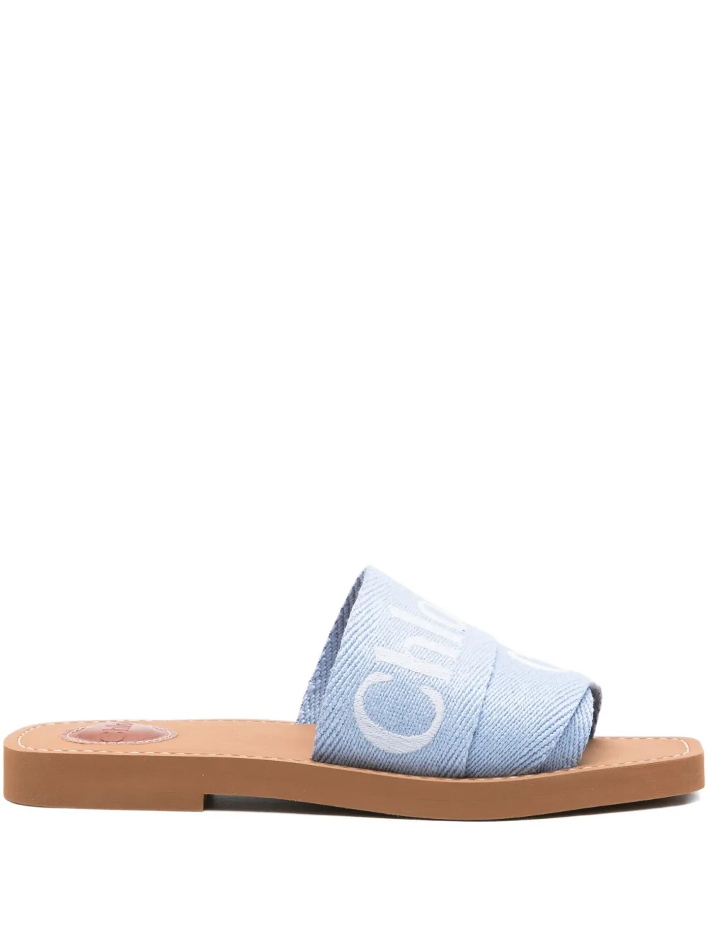 Плоские слайдеры с логотипом CHLOÉ, синий