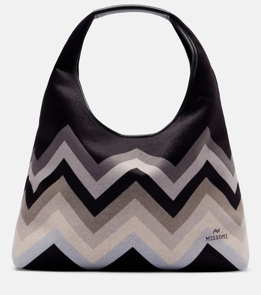

Сумка-тоут с кожаной отделкой Zig Zag Missoni, Black