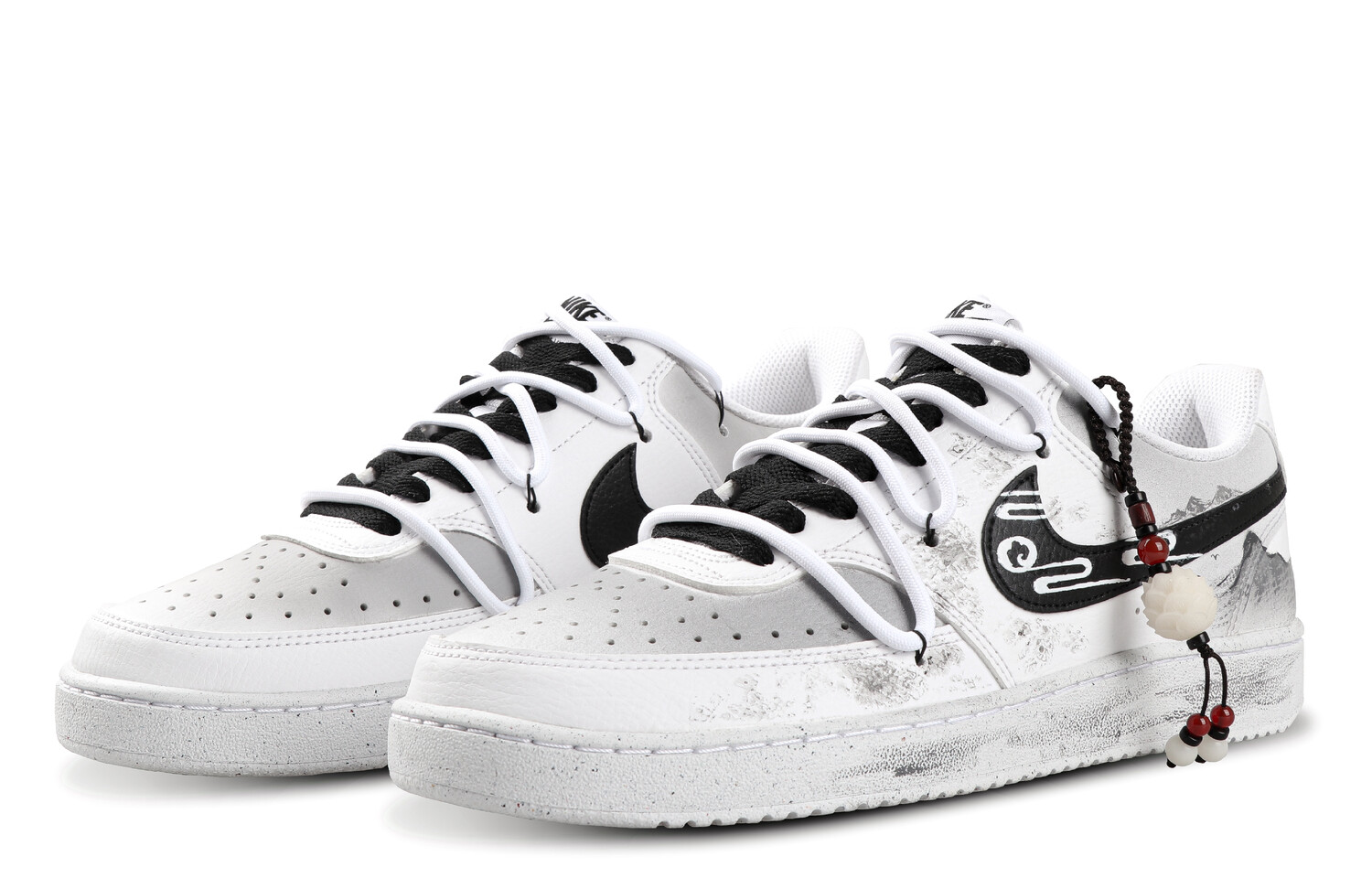 

Кроссовки Nike Court Vision 1 Skateboarding Shoes Men Low-top Black/white/gray, черный