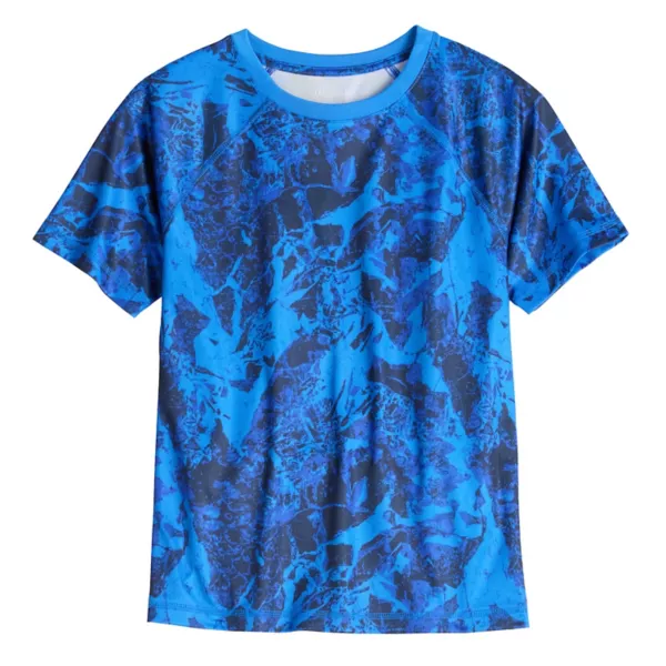 

Футболка Dry Tek для мальчиков 8-20 лет, обычная и с принтом хаски Tek Gear, цвет digital marble blue
