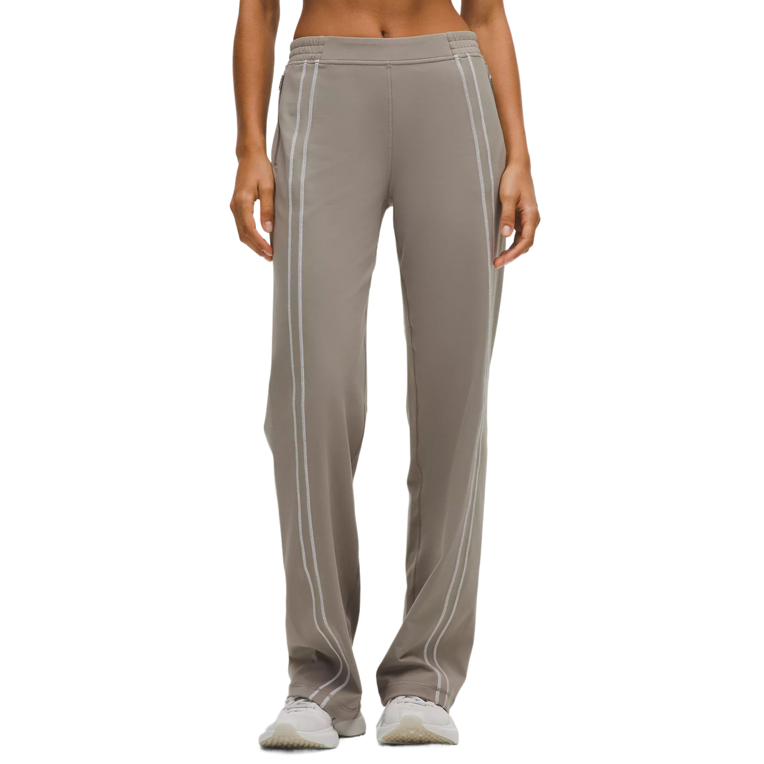 

Женские повседневные брюки Lululemon, белый/серый