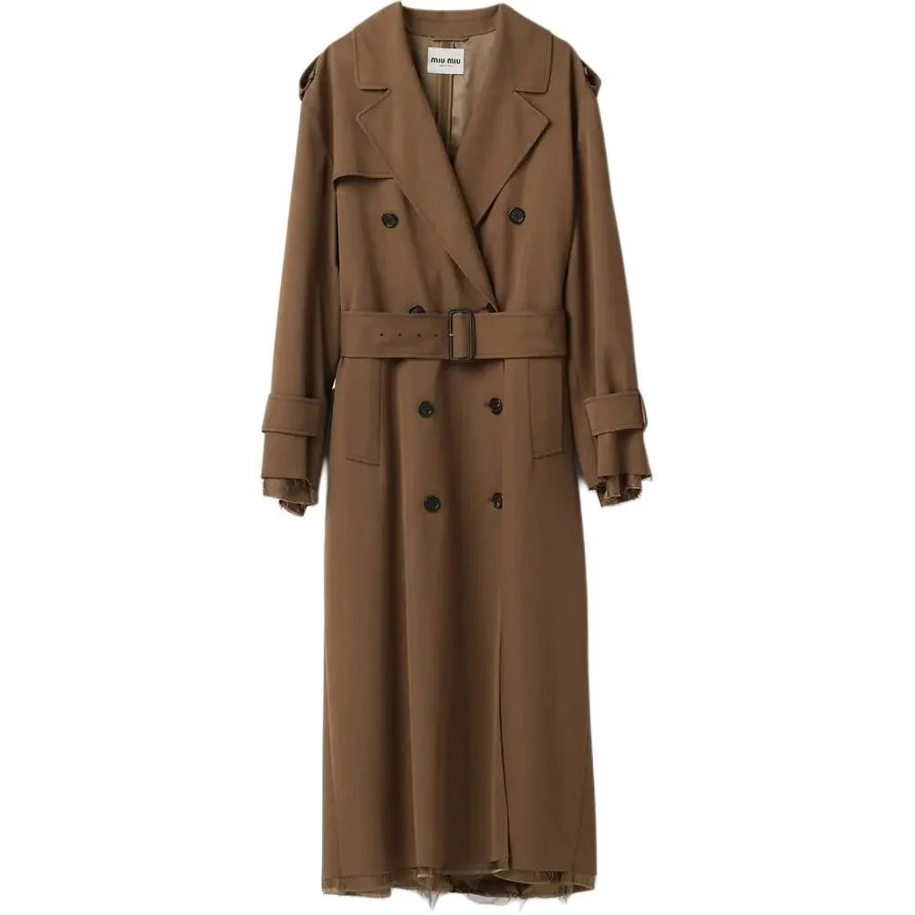 Макси-тренч MIU MIU, Cork Beige