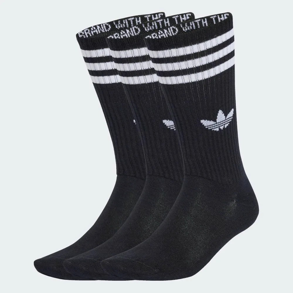 Высокие носки с тремя полосками, комплект из 3 пар. Adidas, black