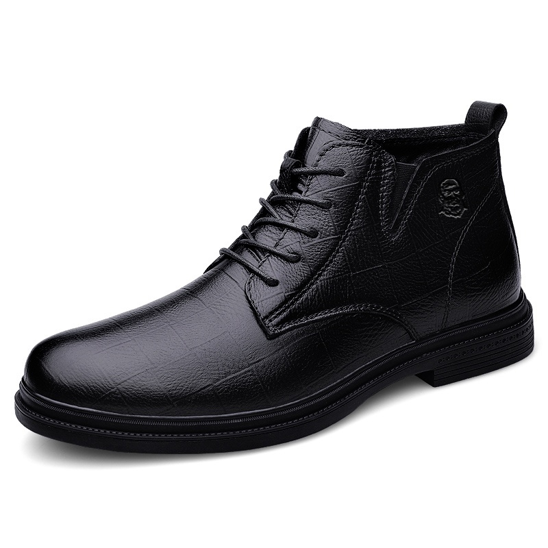 

Мужская повседневная обувь средней высоты LAORENTOU, Black Single Layer Shoes