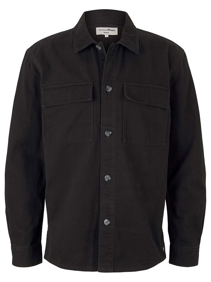 

TOM TAILOR Denim Рубашка-куртка черного цвета