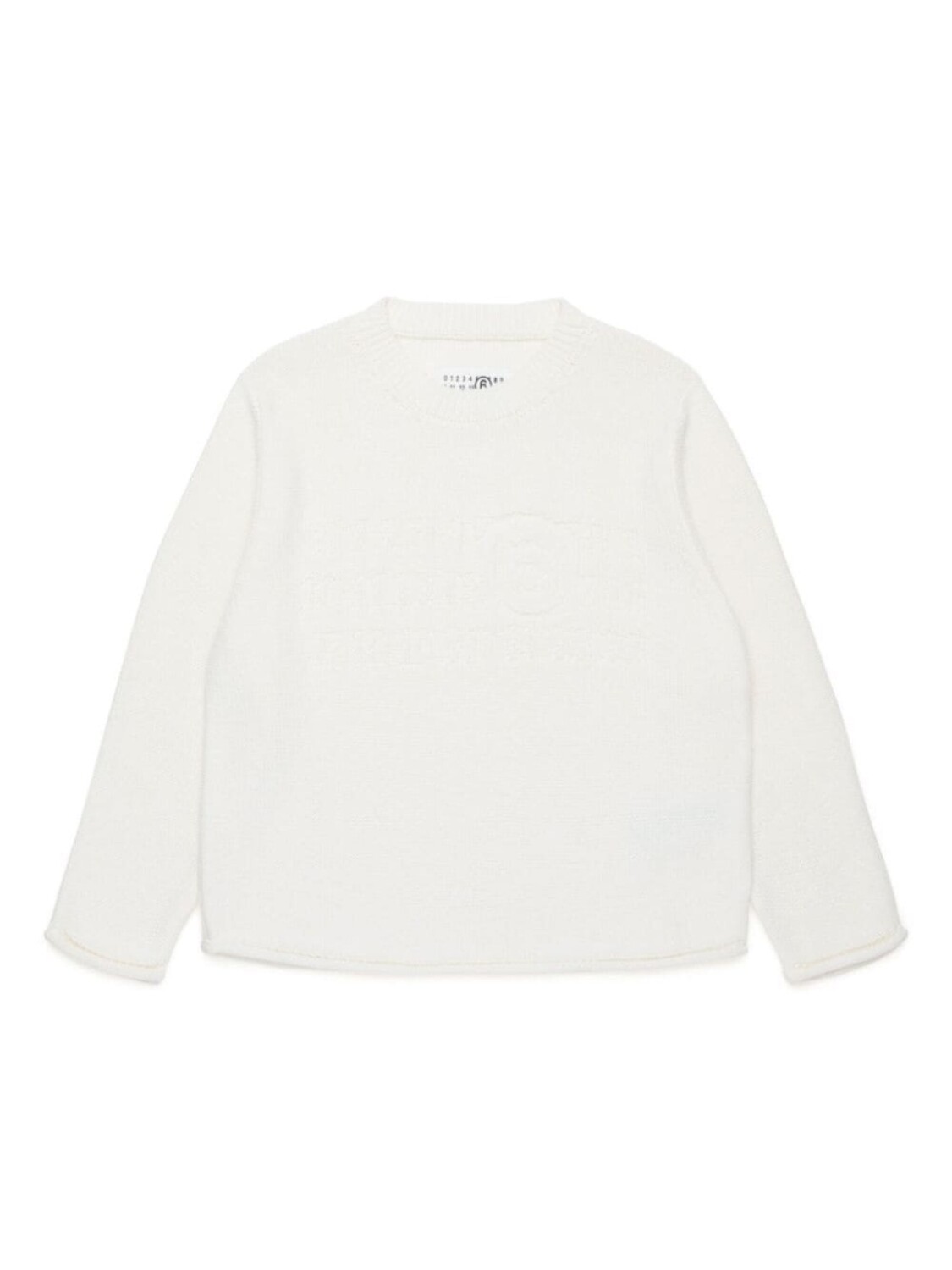

MM6 Maison Margiela Kids джемпер вязки интарсия с круглым вырезом, белый