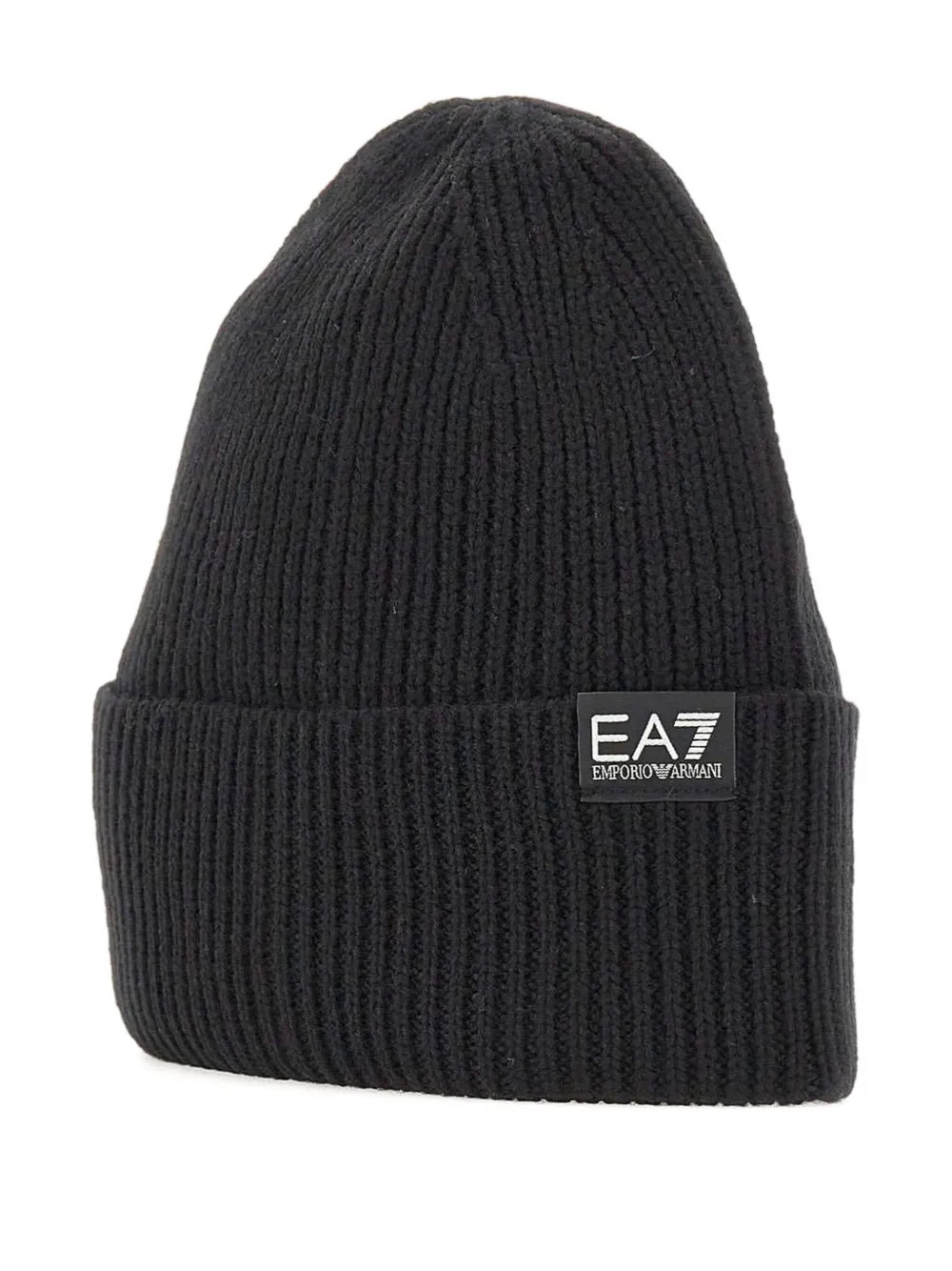 

Ребристая шапка с нашивкой-логотипом Ea7 Emporio Armani, черный