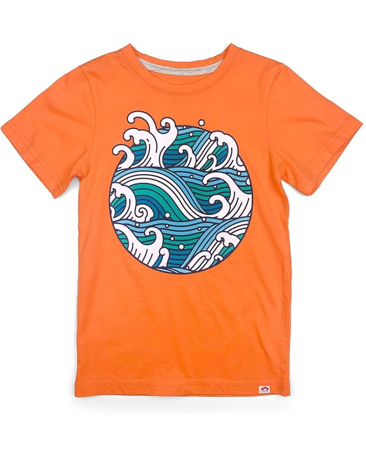 

Футболка Appaman Kids Tidal Wave Short Sleeve Graphic Tee, цвет Tangerine