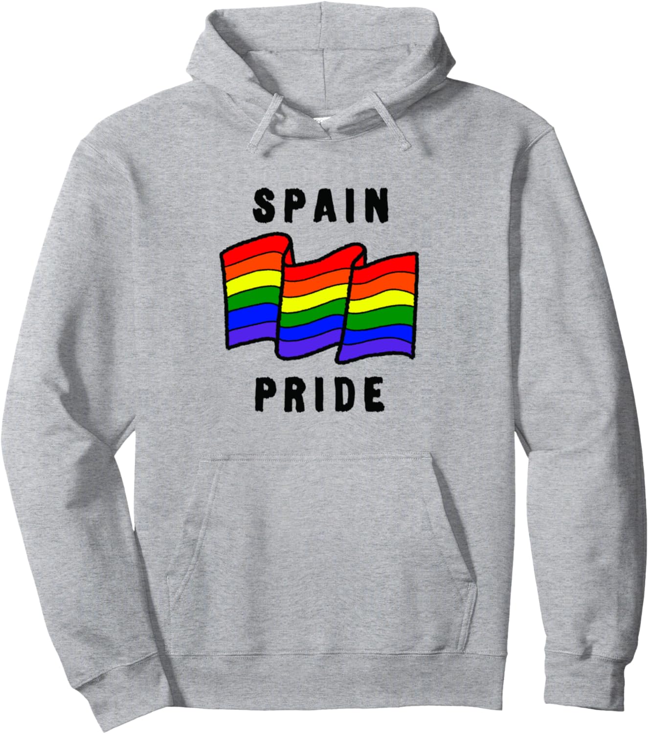 

Худи с радужным флагом Испании, серая Trendy Holiday Apparel, Серый, Худи с радужным флагом Испании, серая Trendy Holiday Apparel