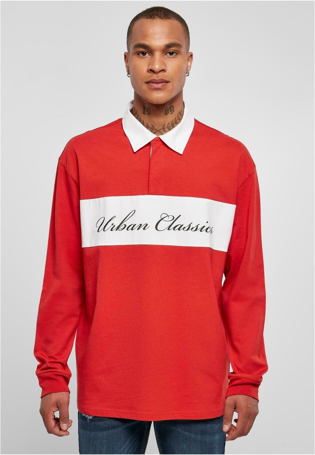 

Поло Rugby Longsleeve Urban Classics, цвет hugered