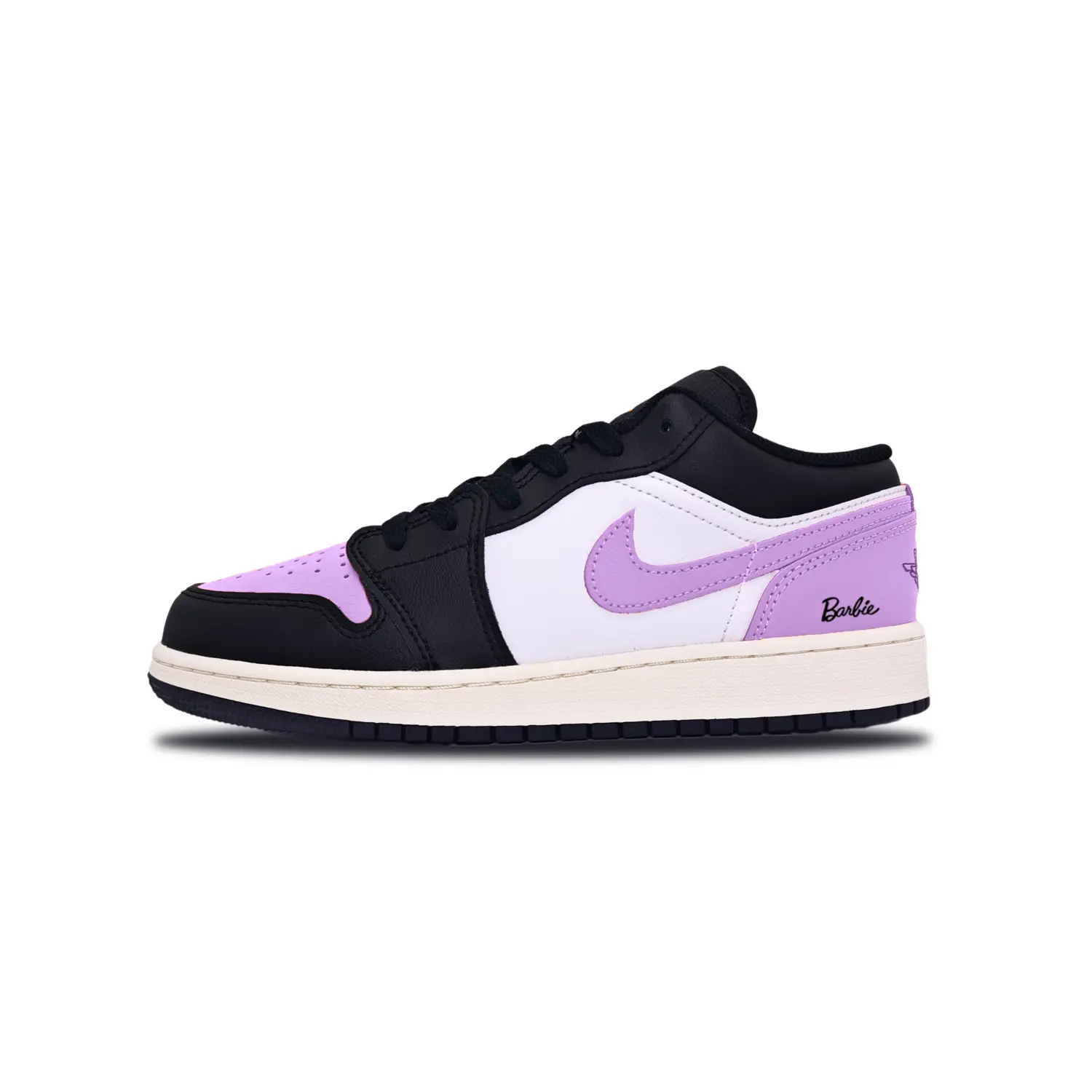 

Jordan Детские баскетбольные кроссовки Air 1 Purple Elf из искусственной кожи с противоскользящей и износостойкой подошвой