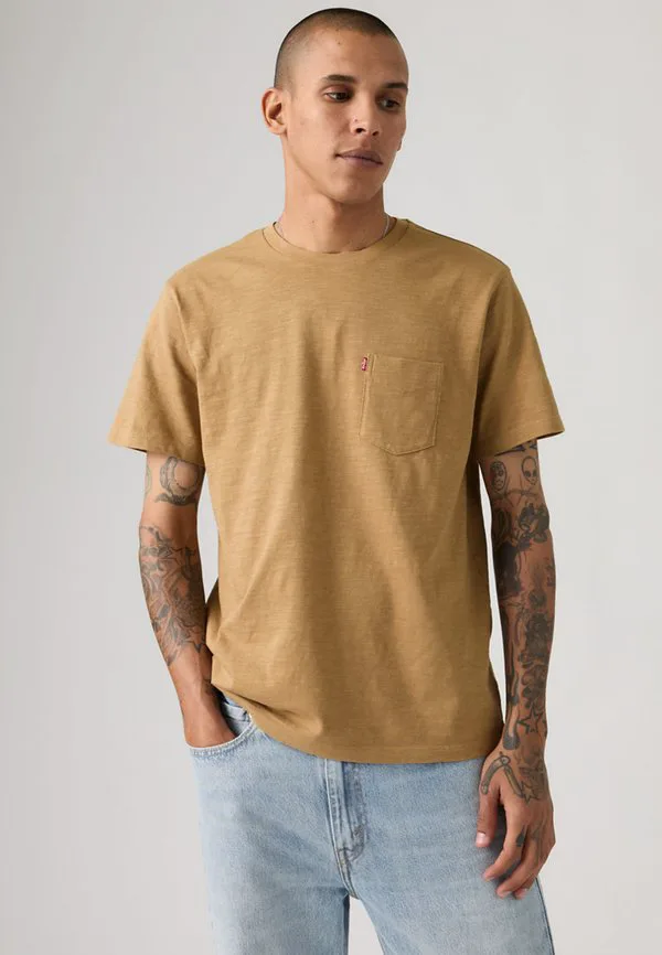 Классическая футболка с карманом и принтом Levi'S, Sand