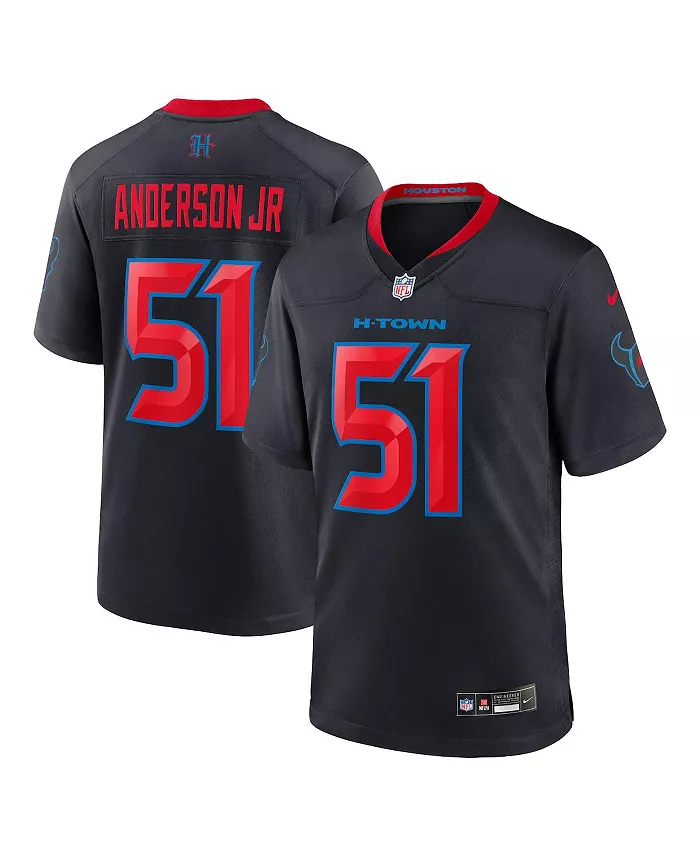 

Футболка игровая альтернативная Nike для мужчин Will Anderson Jr. Houston Texans Fanatics, синий