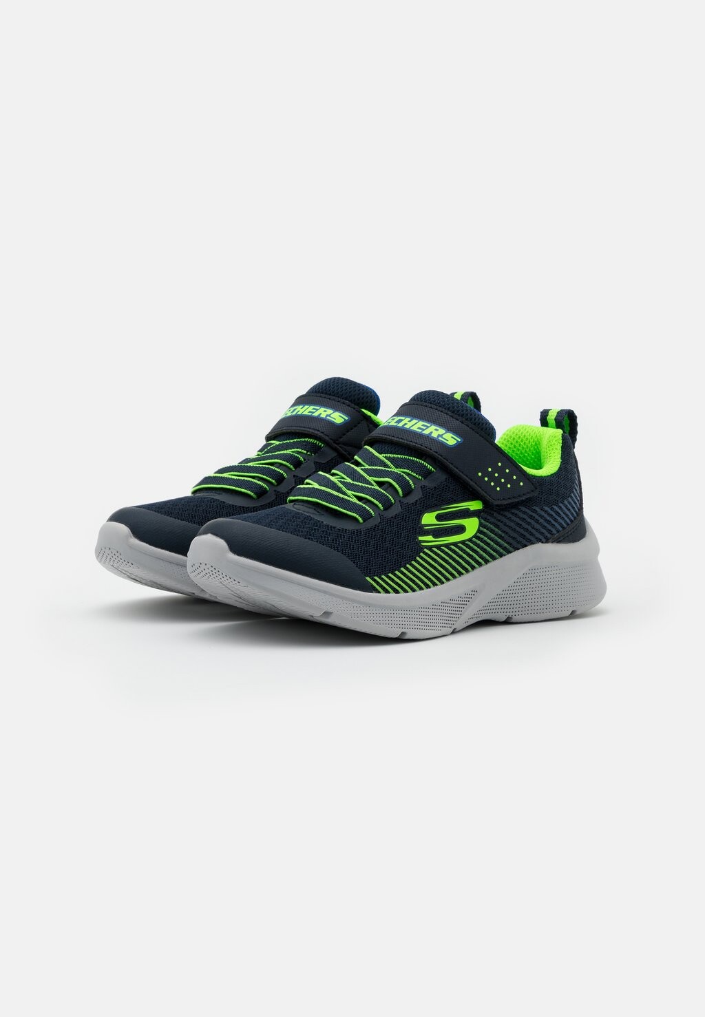 Кроссовки низкие MICROSPEC Skechers, цвет navy/lime/blue — фото 2