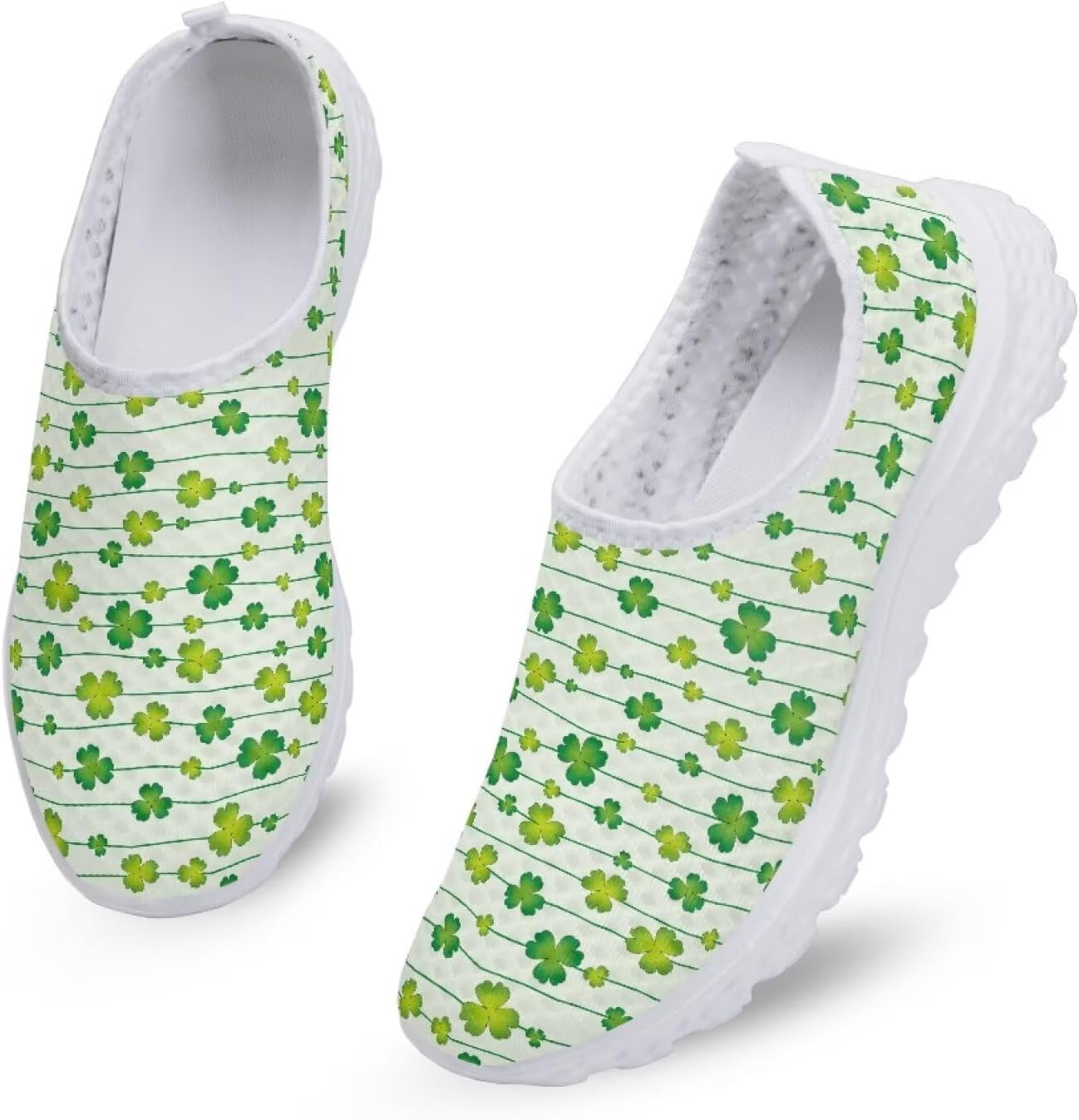 

Кроссовки Kuiaobaty Fashion легкие, дышащие, слипоны для ходьбы, спортивная повседневная обувь, лоферы для женщин и мужчин, St. Patrick's Day Line Pattern