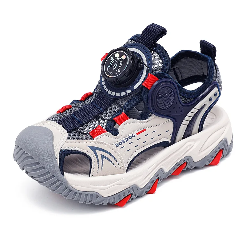 Детские сандалии low top из искусственной кожи с дышащей и легкой амортизацией BOBDOG, Cherry Blossom Pink/Lotus Root Purple (Mosquito-Repellent) — фото 3