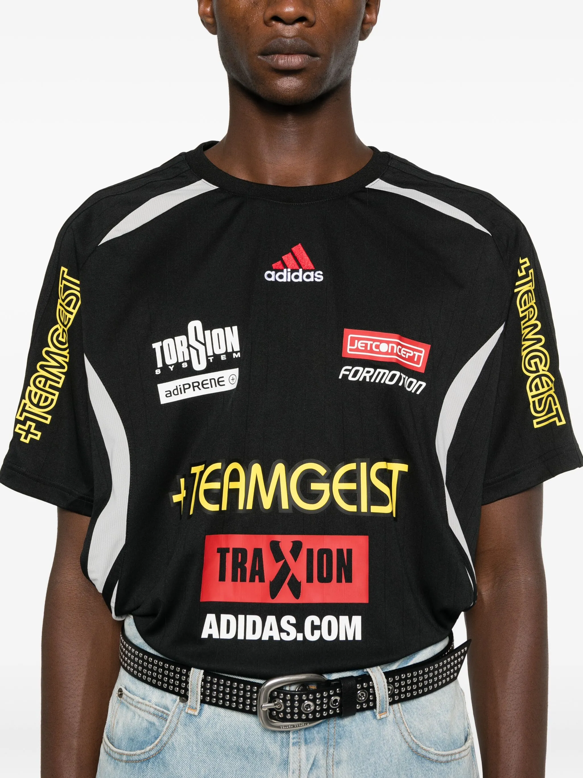 Футболка Teamgeist Moto с принтом Adidas, черный — фото 2