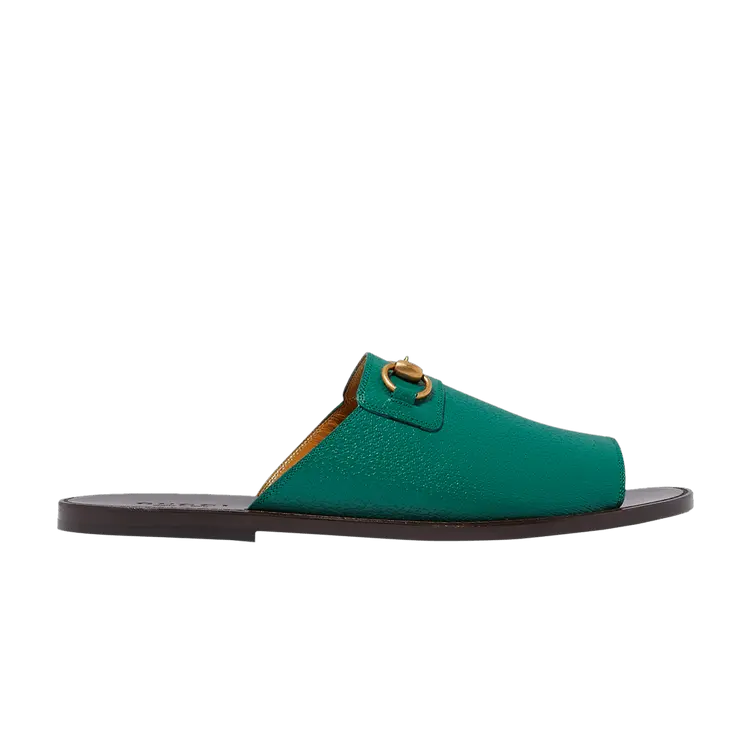 

Сандалии Gucci Gucci Horsebit Flat Slide 'Green', зеленый