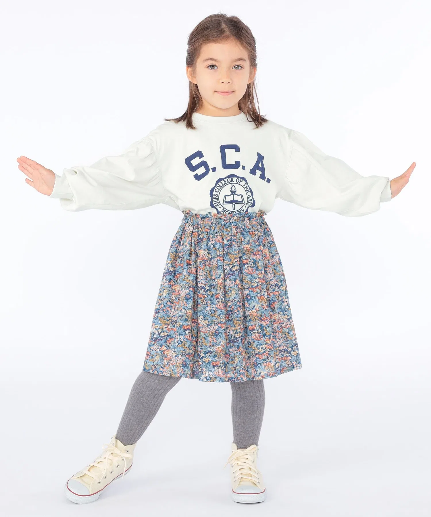 Детская футболка SHIPS KIDS RUSSELL ATHLETIC с длинным рукавом серого цвета — фото 3