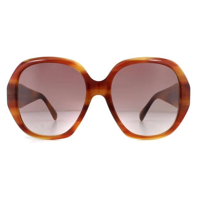 

Солнцезащитные очки gg0796s 004 гавана красные с градиентом Gucci, коричневый
