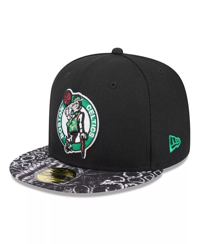 

Мужская черная кепка Boston Celtics Coral Reef Visor 59Fifty New Era, черный