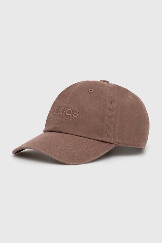 

Хлопковая бейсболка adidas, коричневый