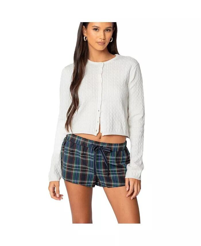 

Женский кардиган Crisada Cable Knit Edikted, белый