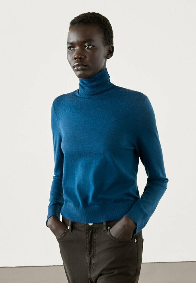 

Джемпер HIGH NECK Massimo Dutti, синий
