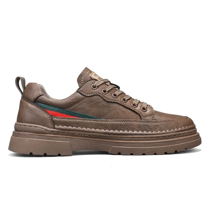 Кроссовки мужские низкие из искусственной кожи YEARCON, Chestnut Brown — фото 4