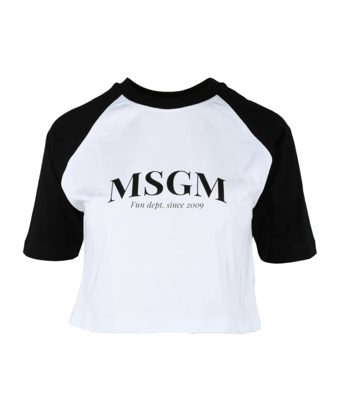 

Хлопковая футболка с уникальным дизайном. Msgm, белый