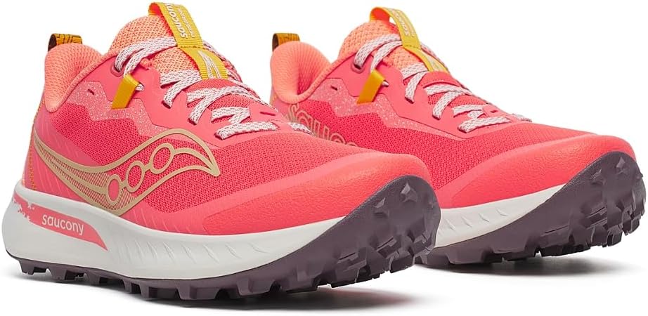 Мужские кроссовки для трейлового бега Saucony Peregrine 15, Coral/Salmon — фото 2