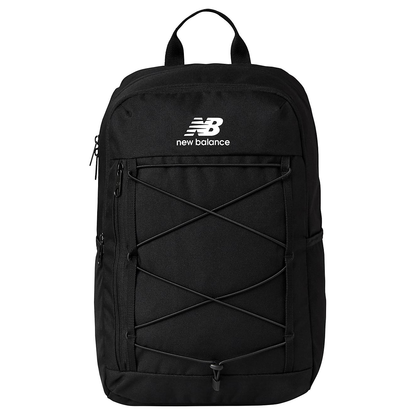 

New Balance Полиэстеровый рюкзак обычный унисекс черный, Black
