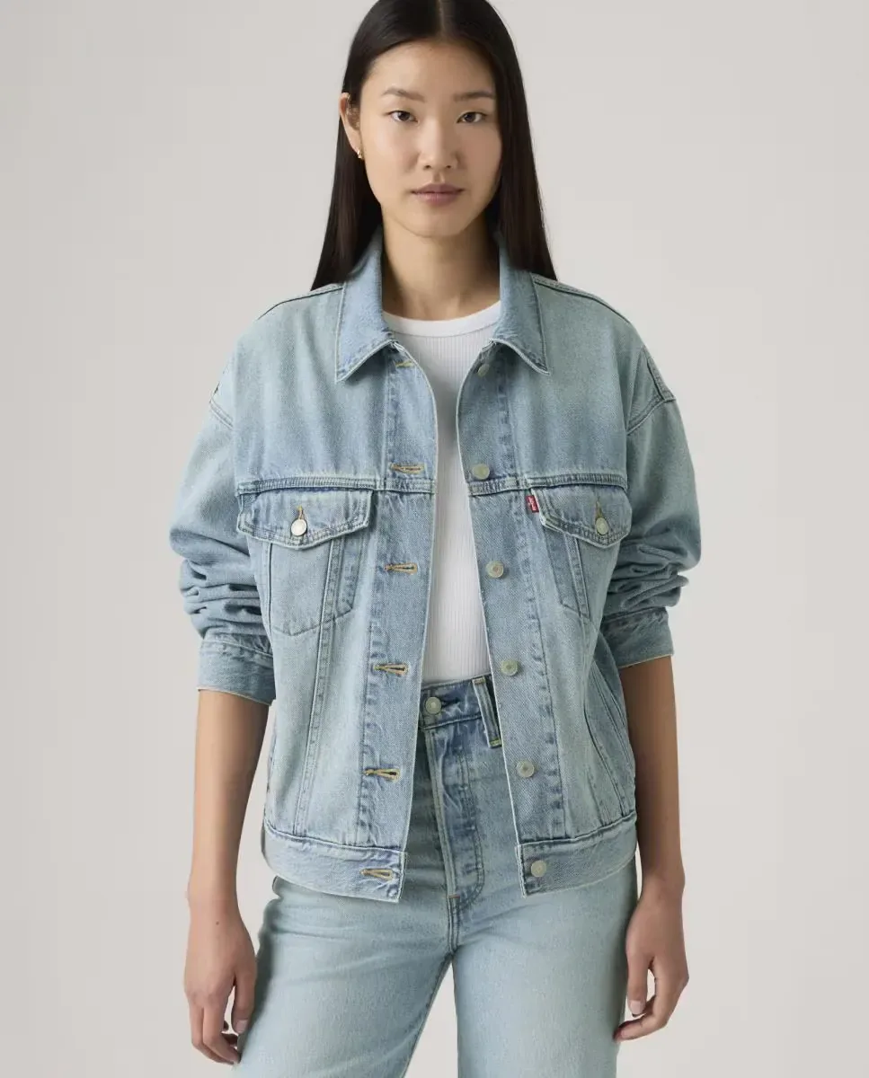 Женская джинсовая куртка Levi's, светло-голубой — фото 4