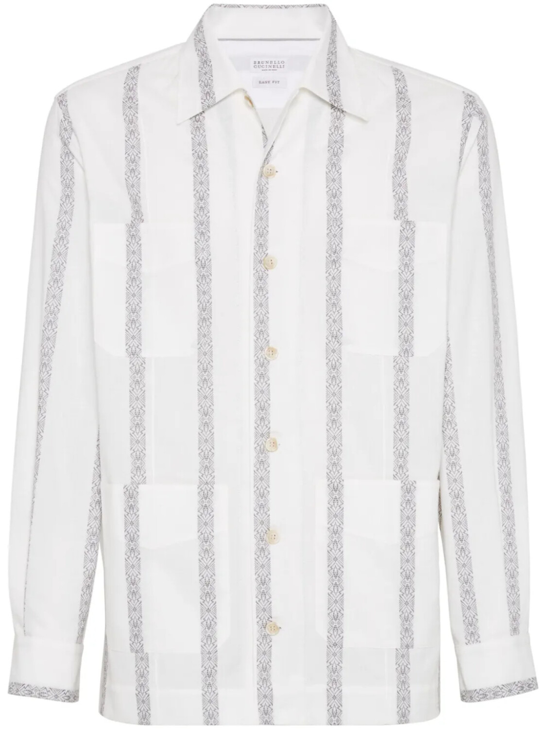 

Brunello Cucinelli рубашка Easy Fit, белый