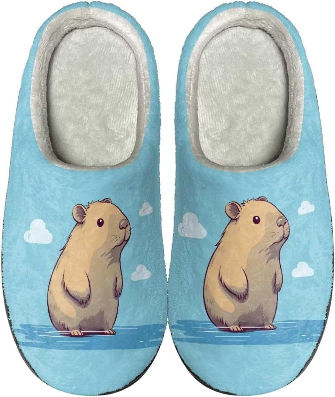 

Тапочки Showudesigns для женщин и мужчин, размер 4-12, зимние домашние тапочки, Capybara