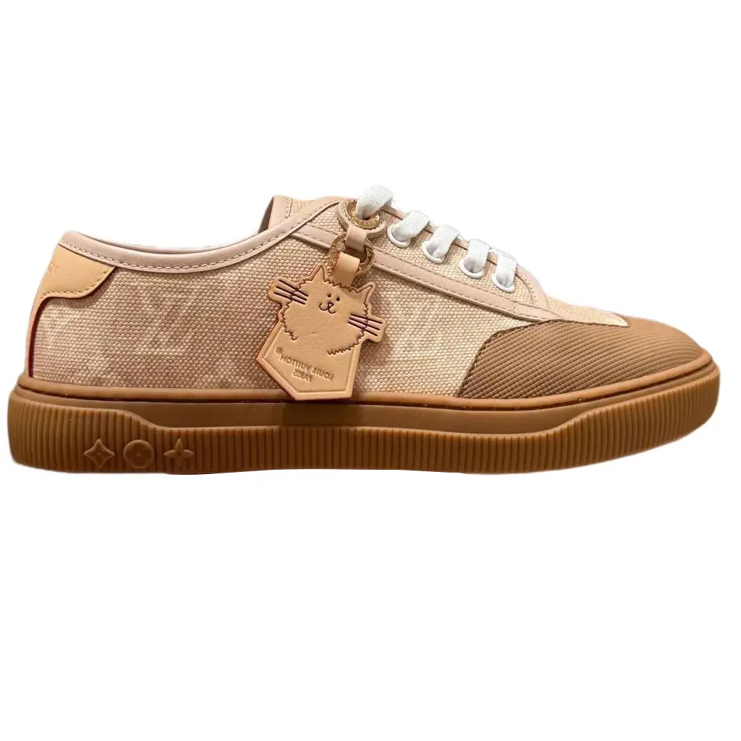 LOUIS VUITTON Grace Coddington Collaboration Kitten Catogram Collection Low top Skateboard Shoes Women's Brown — фото 4