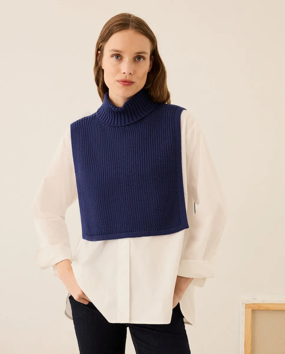 

Женский трикотажный жилет Stella Rittwagen, темно-синий